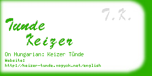 tunde keizer business card